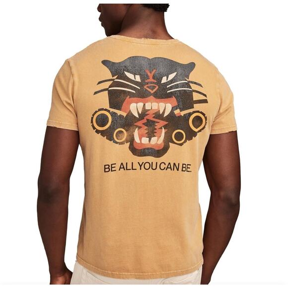 NWT Lucky Brand x U.S. Army Men's Tank Destroyer Units T-Shirt Wood Thrush LRG - Picture 1 of 4